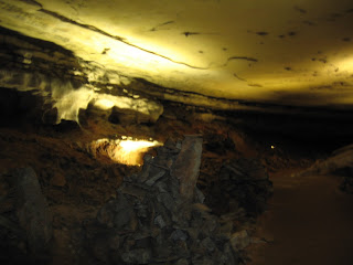 stone monument in Mammoth Cave