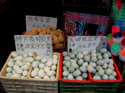 eggs for sale at Nanshi Market in Shanghai
