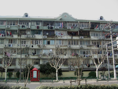 Shanghai tenement with laundry hung out