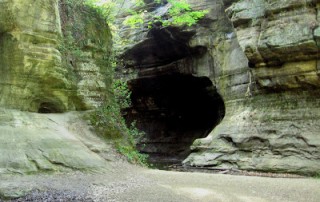 Cave in rock wall of Tonty Canyon