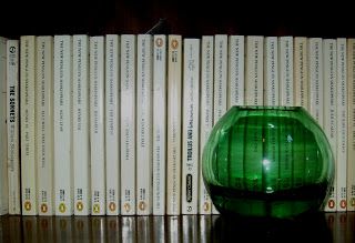 Row of Penguin Shakespeare paperbacks
