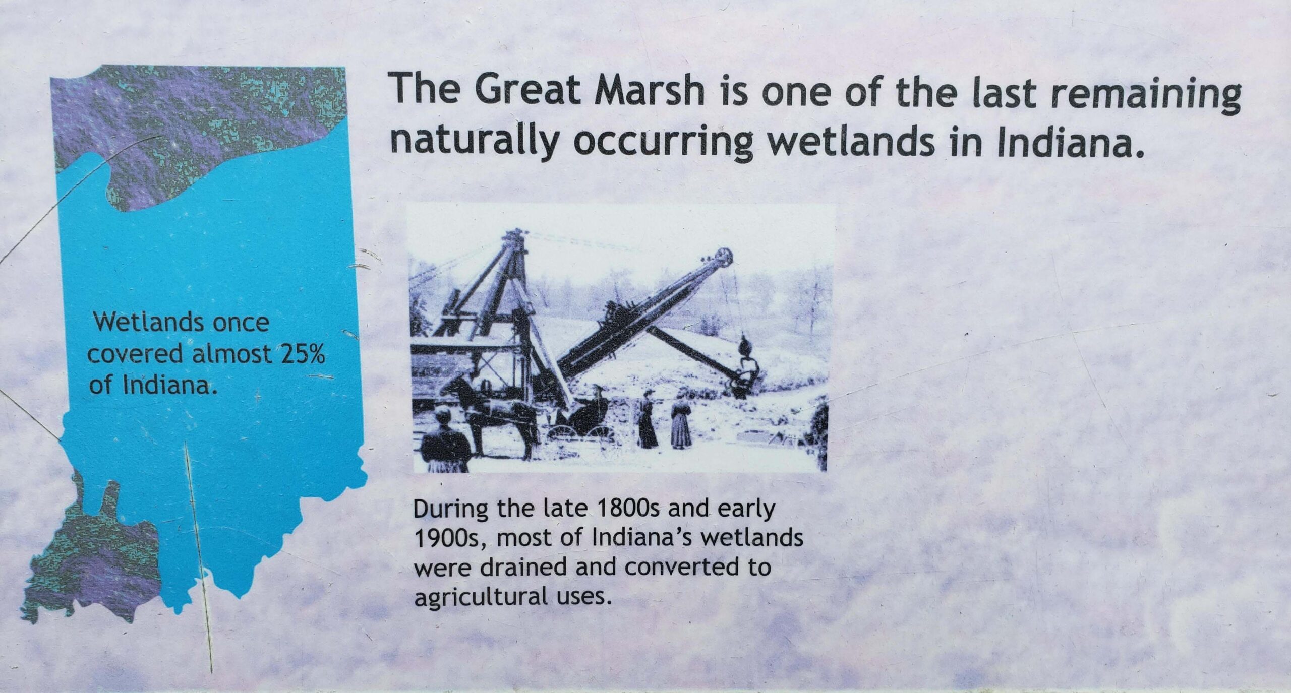 plaque of Indiana wetlands