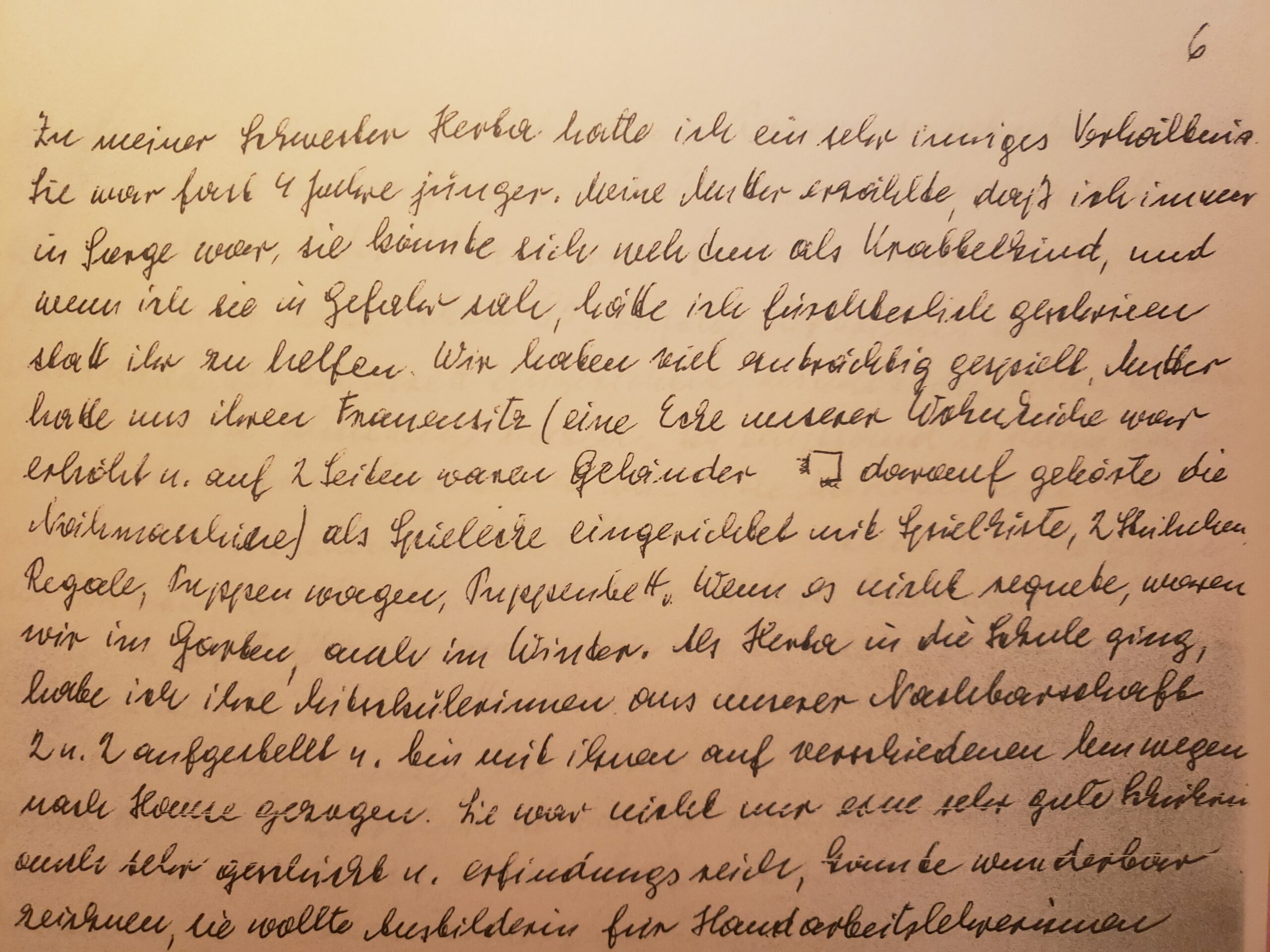 handwritten memoirs in German