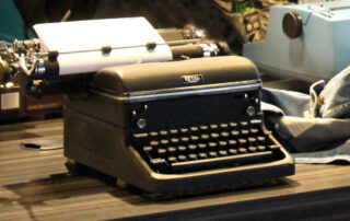 old black typewriter