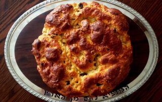 Round gluten-free challah for Rosh Hashanah