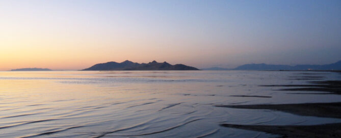 Great Salt Lake at dusk