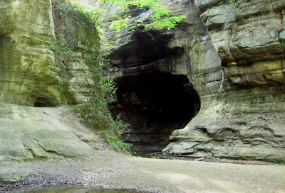 Cave in rock wall of Tonty Canyon