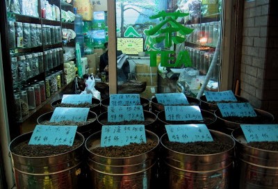 tea shop in Shanghai market