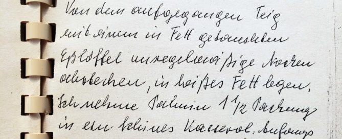 handwritten recipe detail
