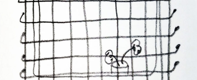 sketch of a prison window