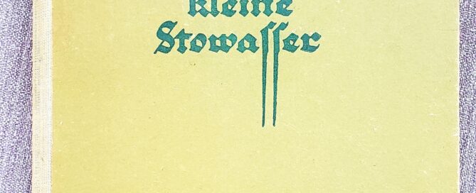 yellowed title page of Latin-German Stowasser dictionary